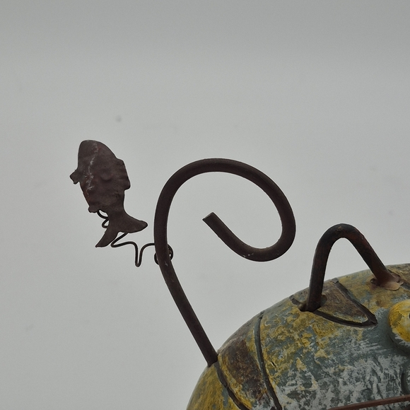 CAT Stone Statue Cold Cast Ceramic Metal Garden Yard Patio Or Table Top Accent - Picture 6 of 7